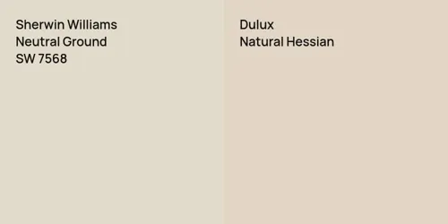 SW 7568 Neutral Ground vs null Natural Hessian