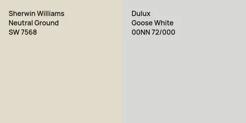 SW 7568 Neutral Ground vs 00NN 72/000 Goose White