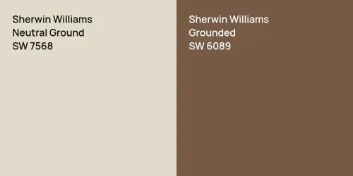 SW 7568 Neutral Ground vs SW 6089 Grounded