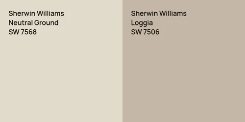 SW 7568 Neutral Ground vs SW 7506 Loggia