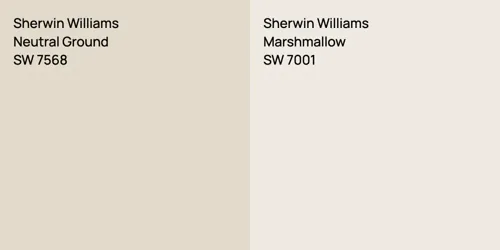 SW 7568 Neutral Ground vs SW 7001 Marshmallow