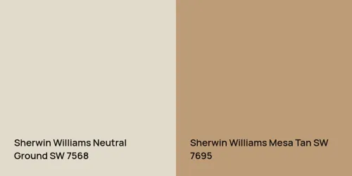 SW 7568 Neutral Ground vs SW 7695 Mesa Tan