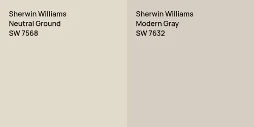 SW 7568 Neutral Ground vs SW 7632 Modern Gray