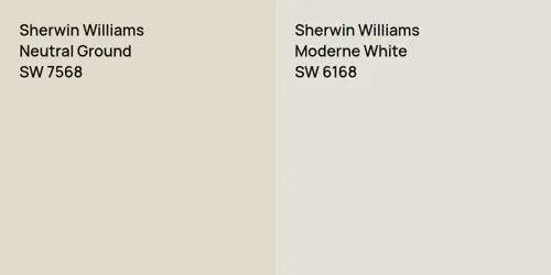 SW 7568 Neutral Ground vs SW 6168 Moderne White