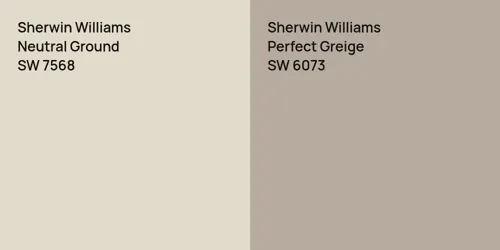 SW 7568 Neutral Ground vs SW 6073 Perfect Greige