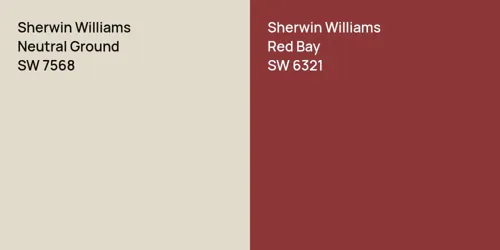 SW 7568 Neutral Ground vs SW 6321 Red Bay