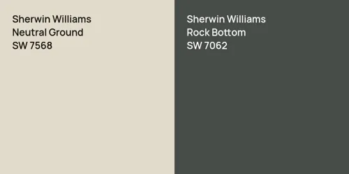 SW 7568 Neutral Ground vs SW 7062 Rock Bottom