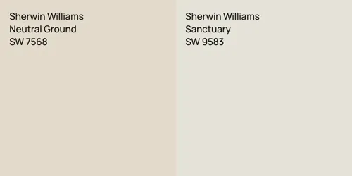 SW 7568 Neutral Ground vs SW 9583 Sanctuary