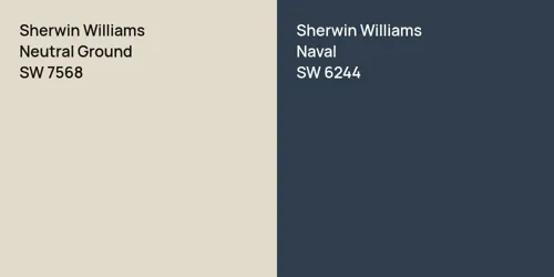 SW 7568 Neutral Ground vs SW 6244 Naval