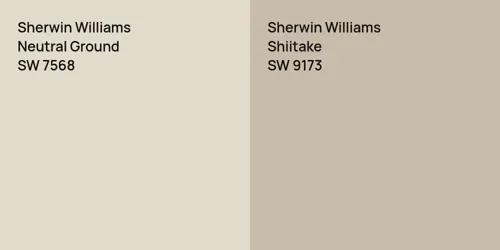 SW 7568 Neutral Ground vs SW 9173 Shiitake