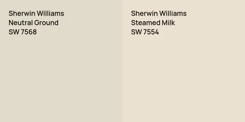 SW 7568 Neutral Ground vs SW 7554 Steamed Milk