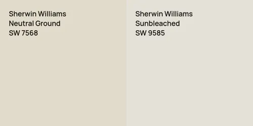 SW 7568 Neutral Ground vs SW 9585 Sunbleached