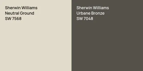 SW 7568 Neutral Ground vs SW 7048 Urbane Bronze