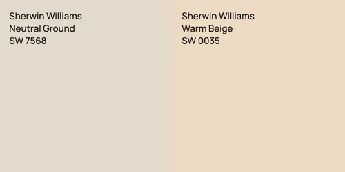 SW 7568 Neutral Ground vs SW 0035 Warm Beige