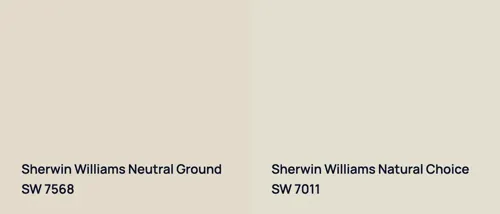 SW 7568 Neutral Ground vs SW 7011 Natural Choice