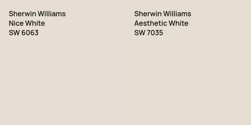 SW 6063 Nice White vs SW 7035 Aesthetic White