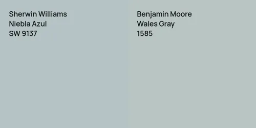 SW 9137 Niebla Azul vs 1585 Wales Gray