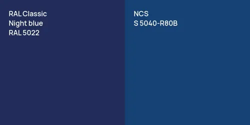 RAL 5022  Night blue vs S 5040-R80B 