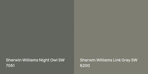 SW 7061 Night Owl vs SW 6200 Link Gray