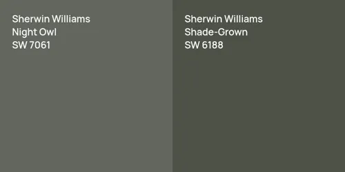 SW 7061 Night Owl vs SW 6188 Shade-Grown