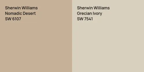 SW 6107 Nomadic Desert vs SW 7541 Grecian Ivory