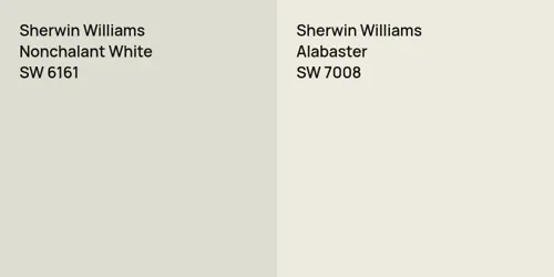 SW 6161 Nonchalant White vs SW 7008 Alabaster