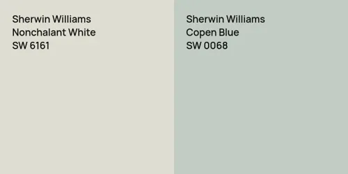 SW 6161 Nonchalant White vs SW 0068 Copen Blue