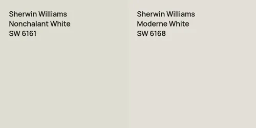 SW 6161 Nonchalant White vs SW 6168 Moderne White