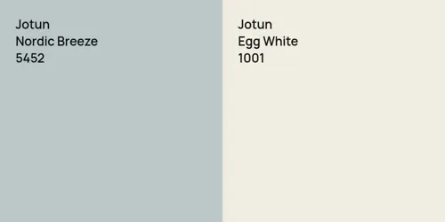 5452 Nordic Breeze vs 1001 Egg White