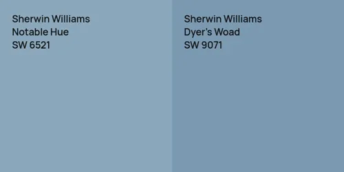 SW 6521 Notable Hue vs SW 9071 Dyer's Woad