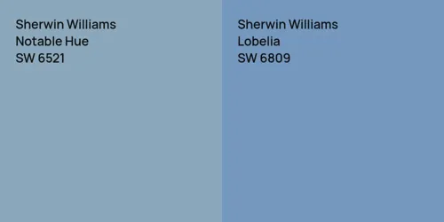 SW 6521 Notable Hue vs SW 6809 Lobelia