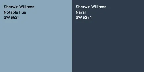 SW 6521 Notable Hue vs SW 6244 Naval