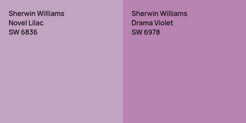 SW 6836 Novel Lilac vs SW 6978 Drama Violet