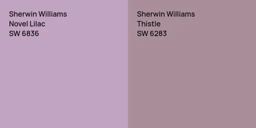 SW 6836 Novel Lilac vs SW 6283 Thistle