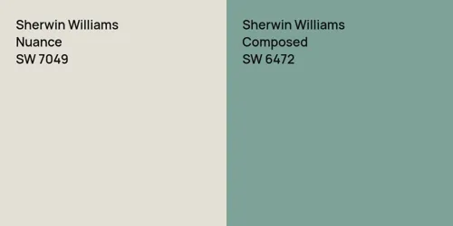 SW 7049 Nuance vs SW 6472 Composed