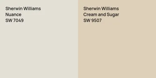 SW 7049 Nuance vs SW 9507 Cream and Sugar