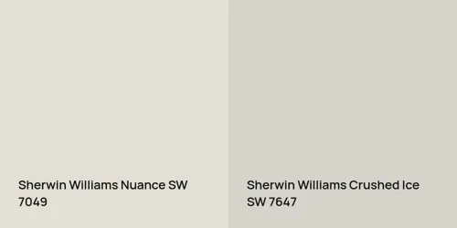 SW 7049 Nuance vs SW 7647 Crushed Ice