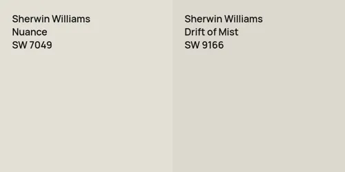 SW 7049 Nuance vs SW 9166 Drift of Mist