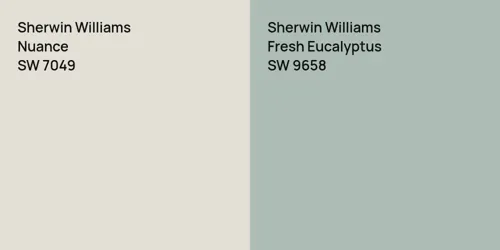 SW 7049 Nuance vs SW 9658 Fresh Eucalyptus