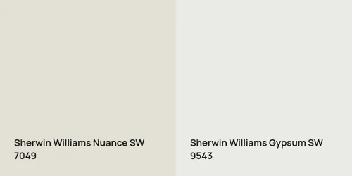 SW 7049 Nuance vs SW 9543 Gypsum