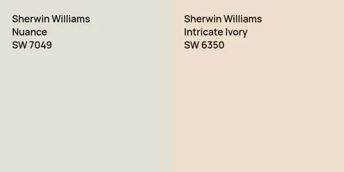 SW 7049 Nuance vs SW 6350 Intricate Ivory