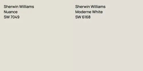 SW 7049 Nuance vs SW 6168 Moderne White