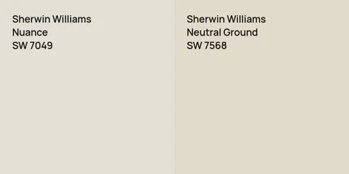 SW 7049 Nuance vs SW 7568 Neutral Ground