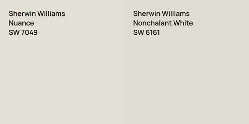 SW 7049 Nuance vs SW 6161 Nonchalant White