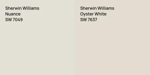 SW 7049 Nuance vs SW 7637 Oyster White