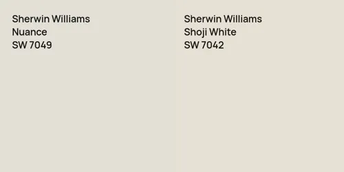 SW 7049 Nuance vs SW 7042 Shoji White