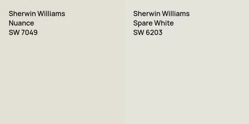 SW 7049 Nuance vs SW 6203 Spare White