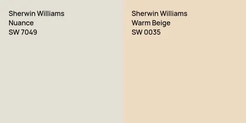 SW 7049 Nuance vs SW 0035 Warm Beige