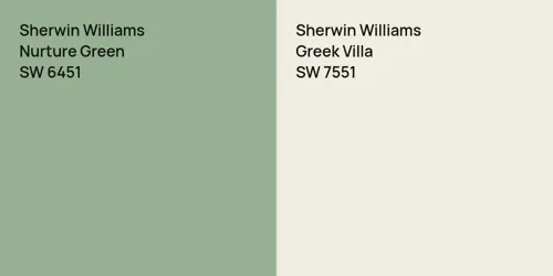 SW 6451 Nurture Green vs SW 7551 Greek Villa