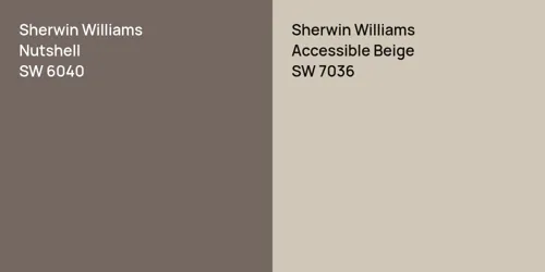 SW 6040 Nutshell vs SW 7036 Accessible Beige